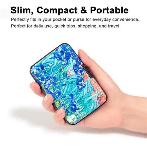 RFID Blocking Metal Credit Card Holder Slim Wallet Case for Women Men Travel - Picture 3 of 8